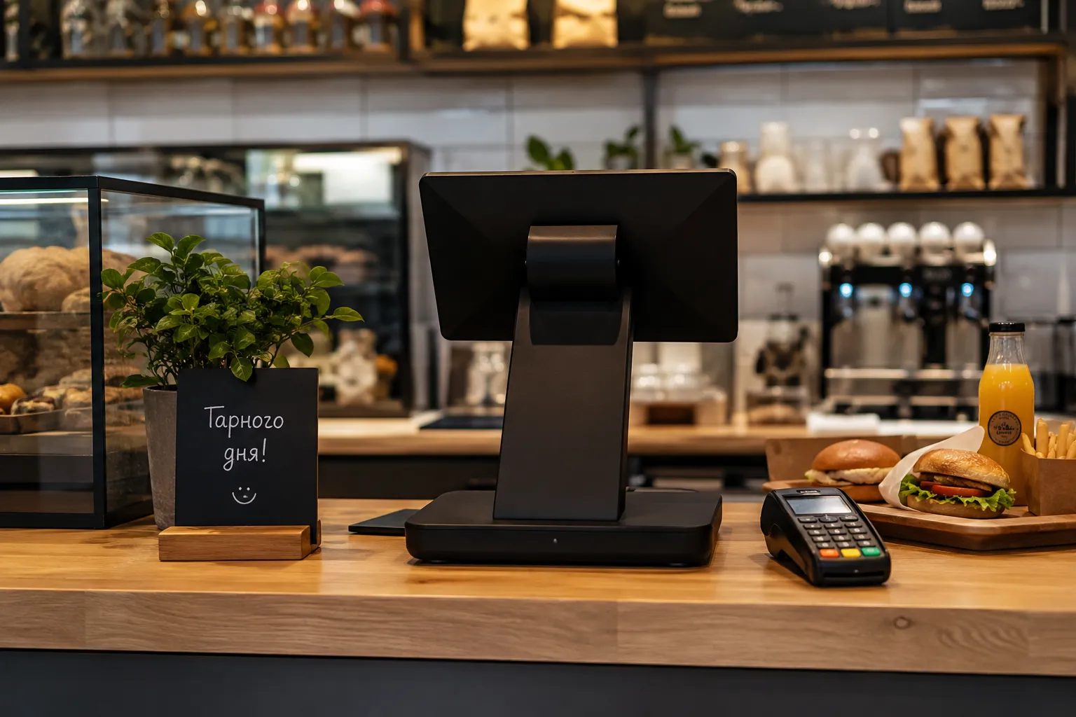 Posio cashbox for fast food — interface on tablet